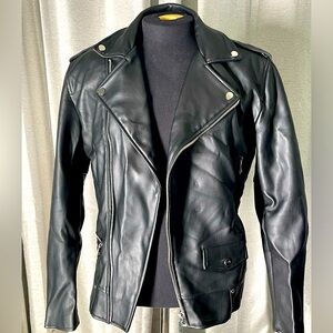 FAUX LEATHER BIKER JACKET